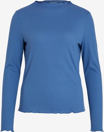 VILA Tričko 'Bania' – modrá: přední strana