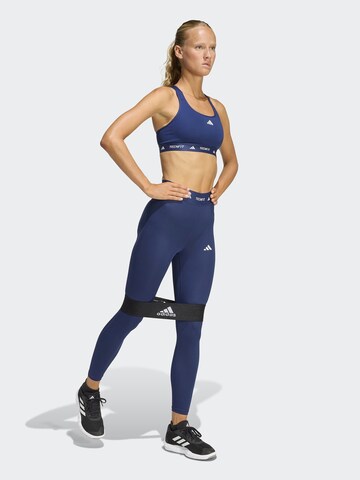 Skinny Pantalon de sport ADIDAS PERFORMANCE en bleu : devant