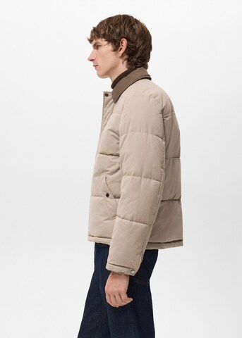 MANGO MAN Winter Jacket 'Beard' in Beige