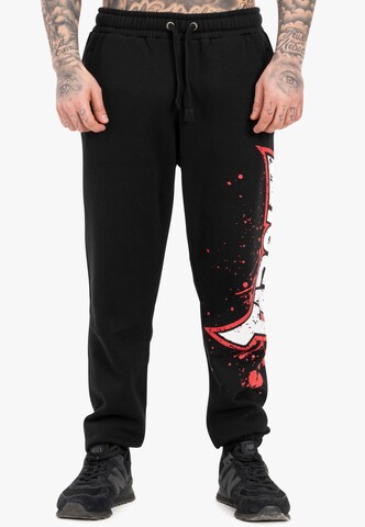 Tapout - Tapered Pantalón deportivo en negro: frente