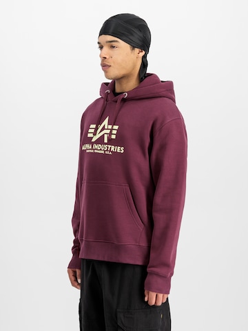 ALPHA INDUSTRIES - Pullover 'Basic' em vermelho