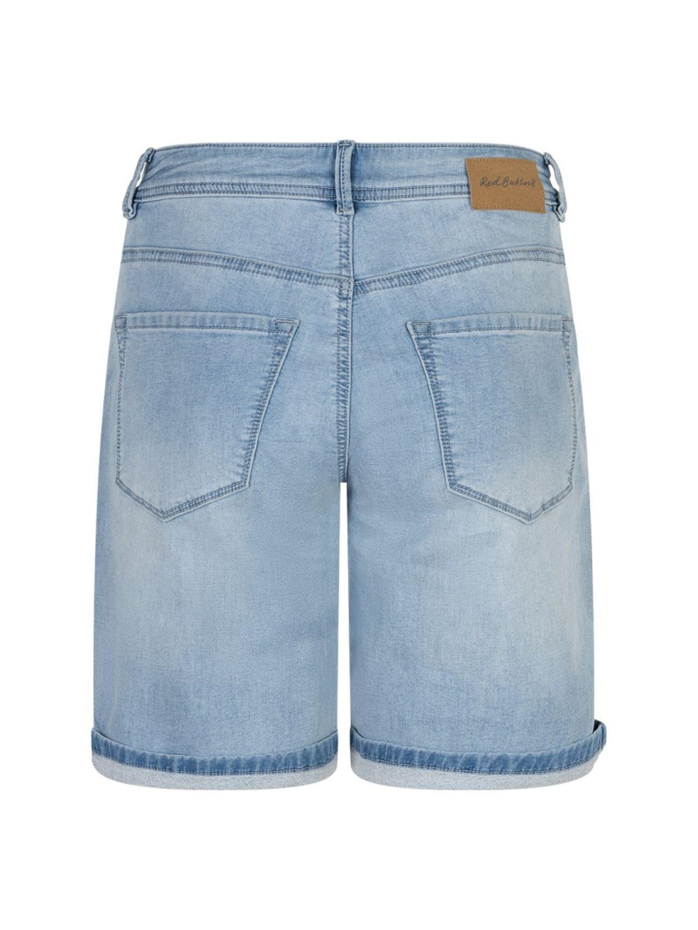 Red Button Regular Pants 'Red Button relax short bleach' in Blue