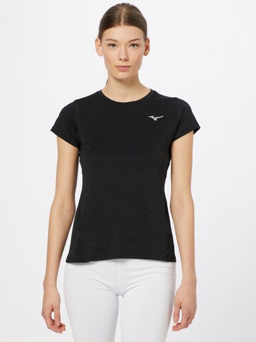 MIZUNO Performance Shirt 'Impulse' in Black: front