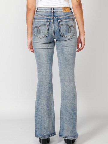 KOROSHI Flared Jeans in Blauw