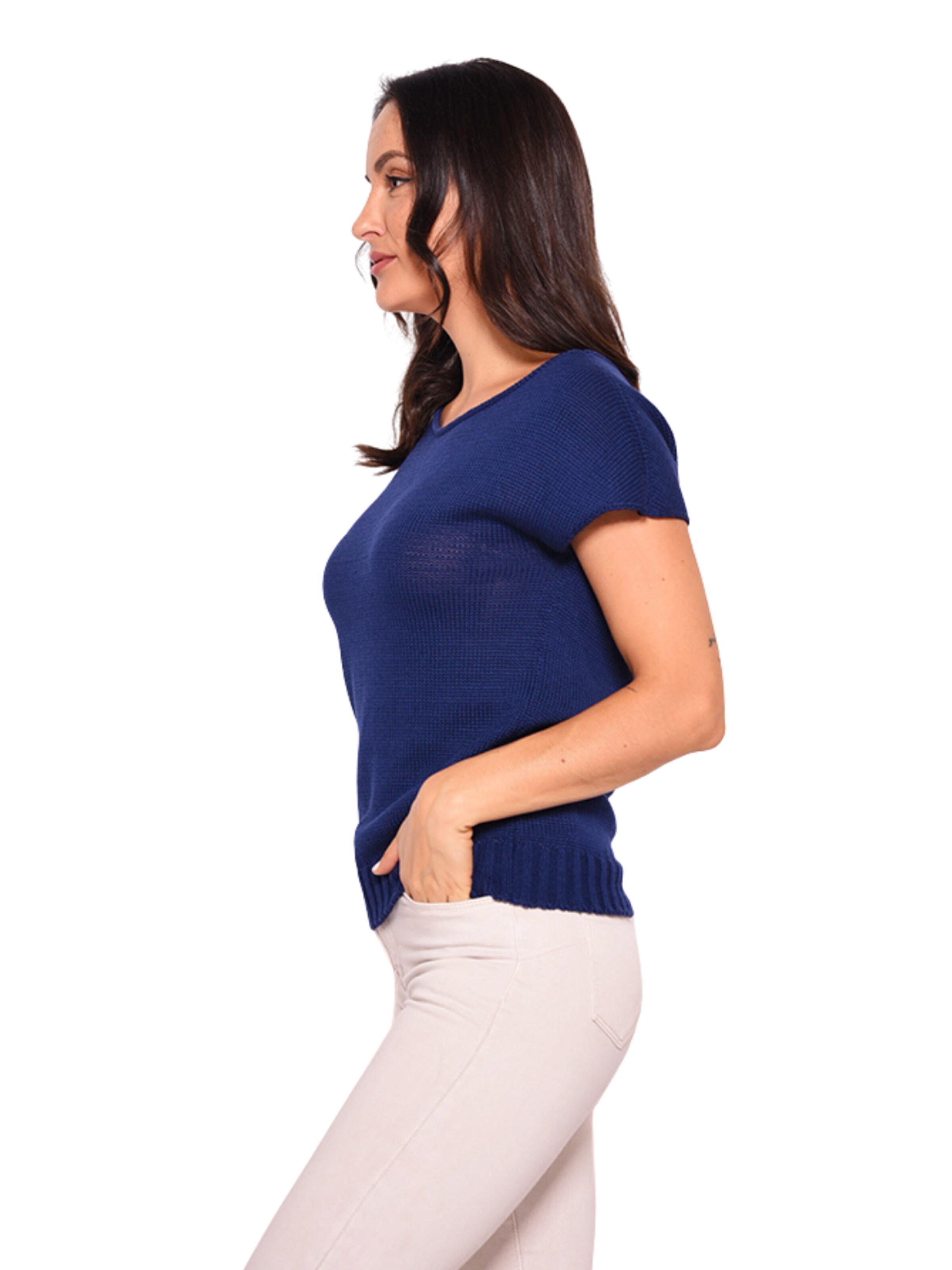 Süel knitwear - Top de punto 'Carlos' en azul