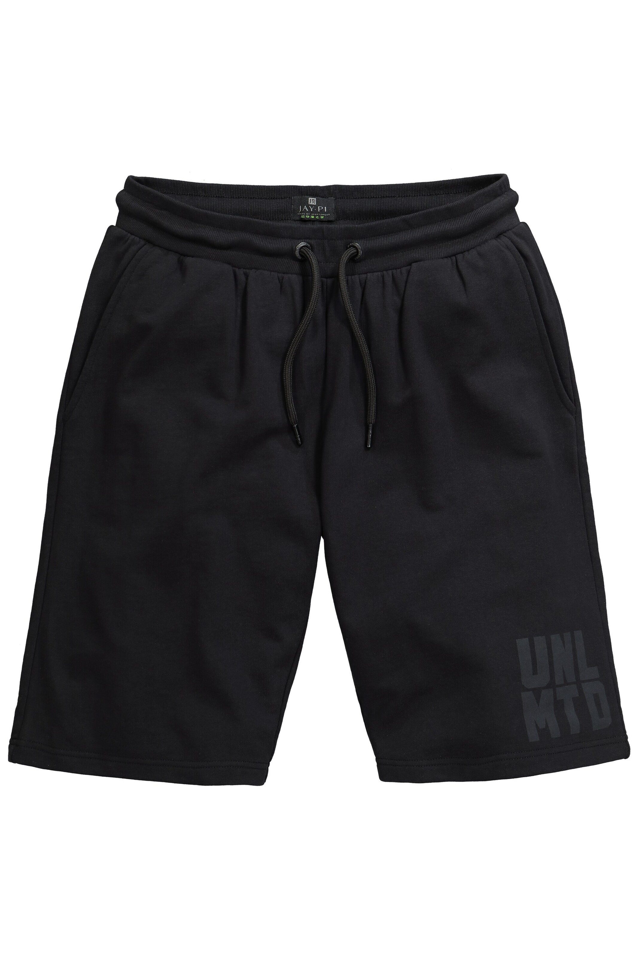 JAY-PI Loosefit Shorts in Schwarz: Vorderseite
