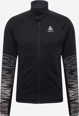 ODLO Athletic Jacket in Black: front