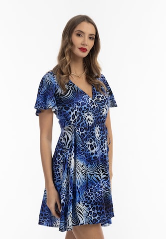 faina Dress in Blue: front