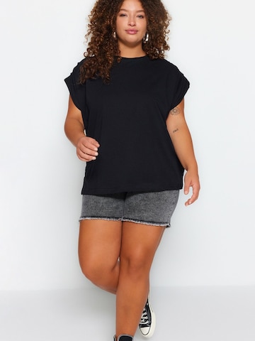 Trendyol Curve Póló - fekete