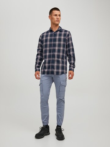 JACK & JONES Slim Fit Hemd 'Orion' in Blau