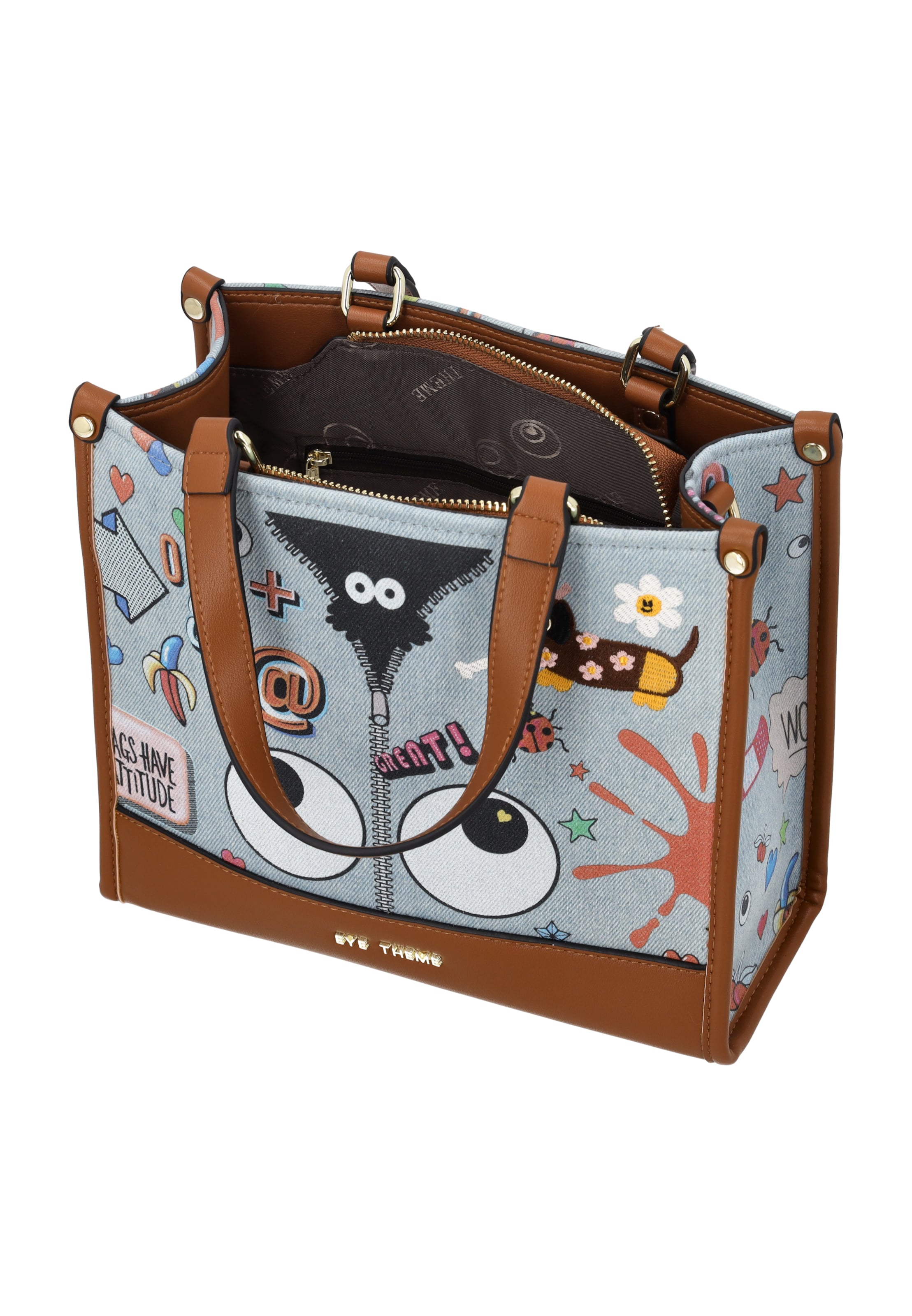 myMo Pop - Bolso de mano 'Eye Theme' en azul