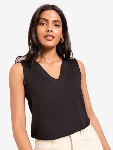 love & roses Top in Schwarz: Vorderseite