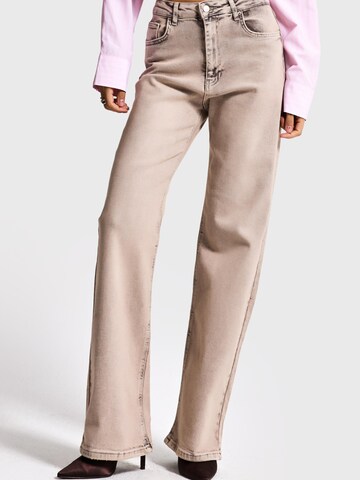 IT'S BASIC Regular Jeans 'Straight Mid Rise Jeans' in Grijs