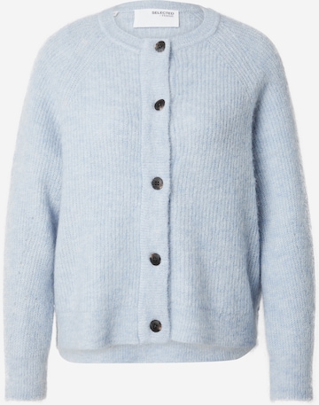 Cardigan 'Lulu' SELECTED FEMME en bleu : devant