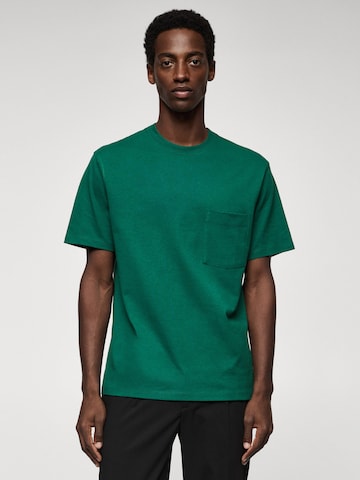MANGO MAN Shirt 'MOLINA' in Groen: voorkant
