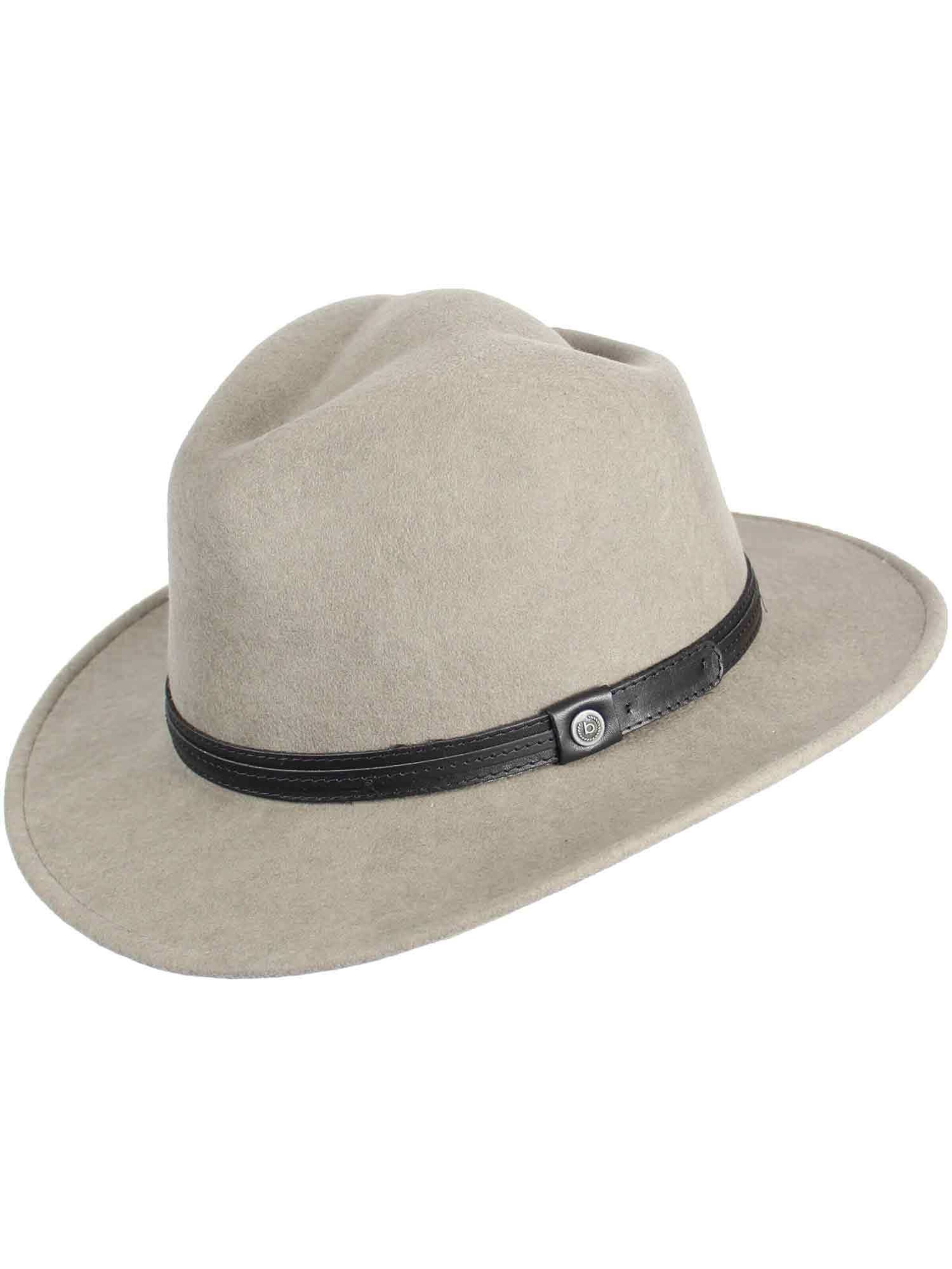 bugatti Hat 'Fedora' in Grey: front