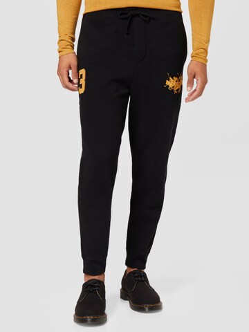 Tapered Pantaloni di Polo Ralph Lauren in nero: frontale