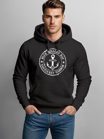 Neverless Sweatshirt 'Vintage Anker' in Black