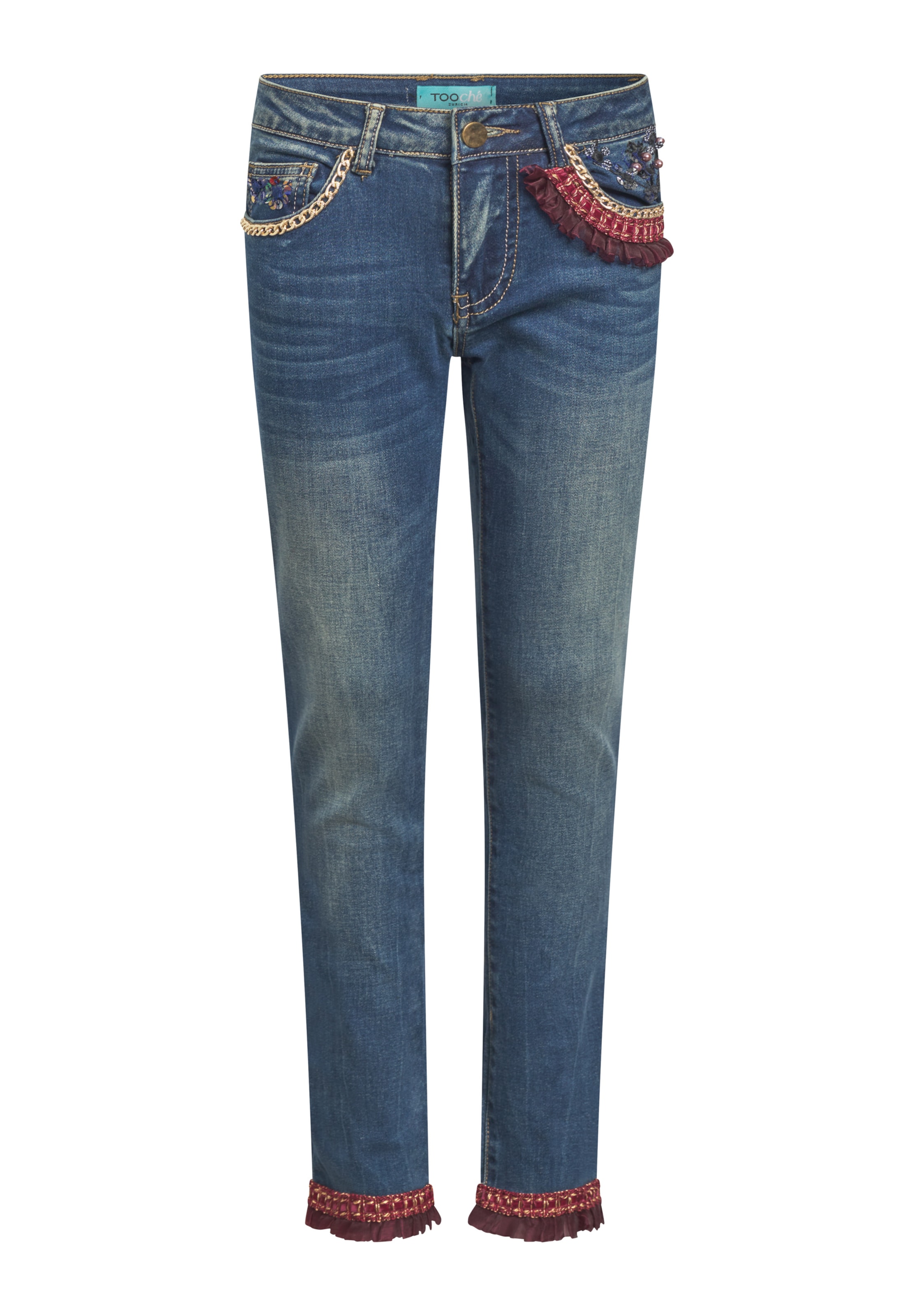 TOOche Regular Jeans 'Pearl' in Blauw: voorkant