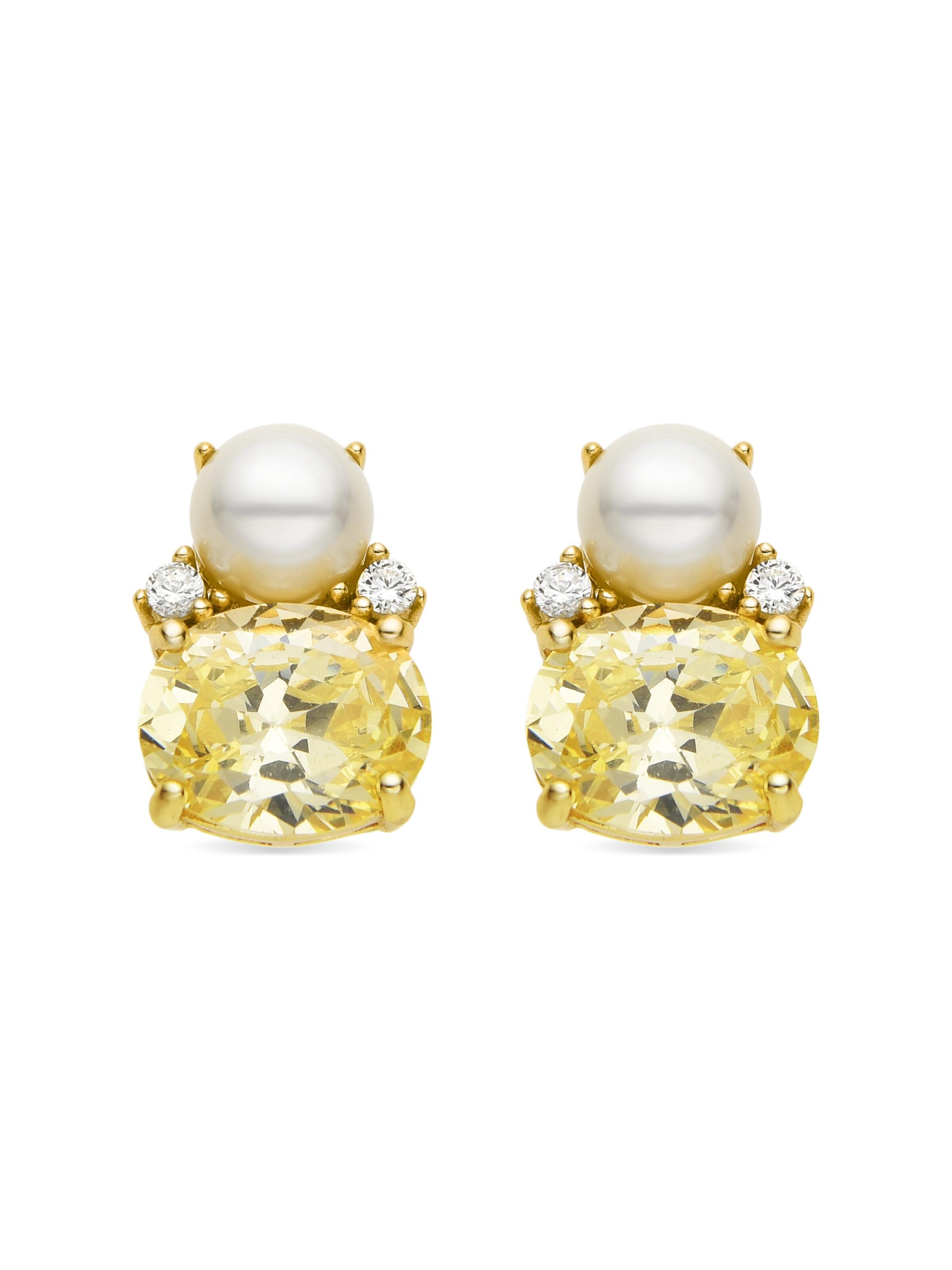 Luxenter - Pendientes 'WARD' en amarillo: frente