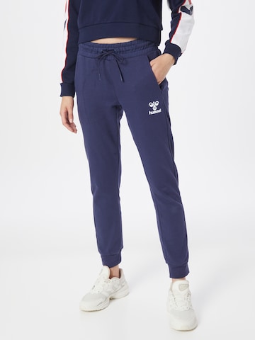 Tapered Pantaloni sport 'NONI' de la Hummel pe albastru: față