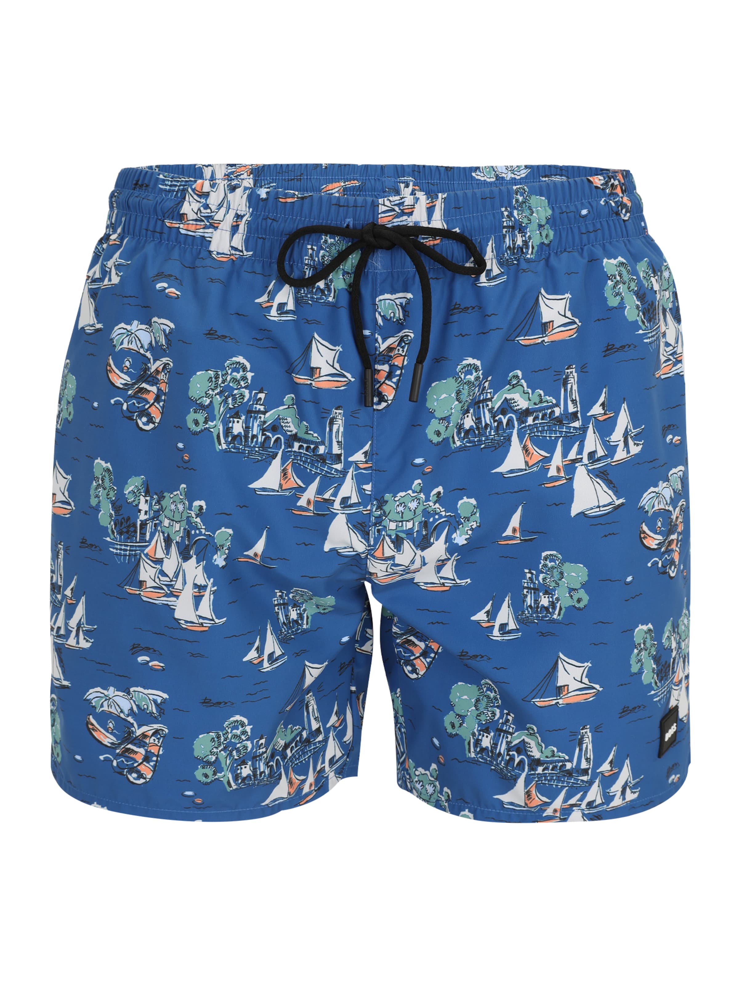 mėlyna BOSS Maudymosi trumpikės 'Piranha': priekis