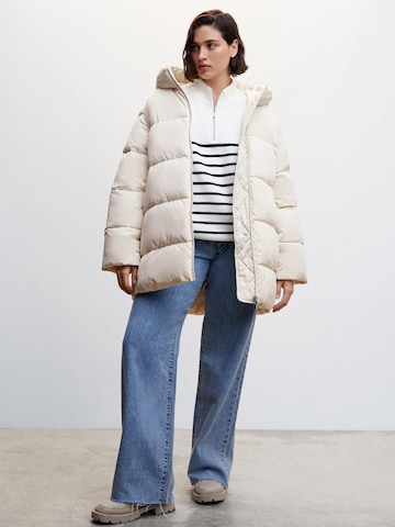 MANGO Winter Jacket 'TOKYO' in Beige