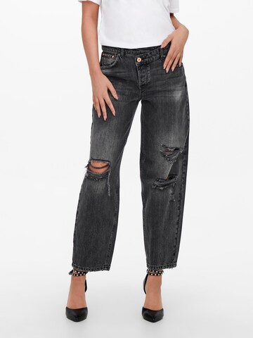 ONLY Loosefit Jeans 'JULIET' in Zwart: voorkant