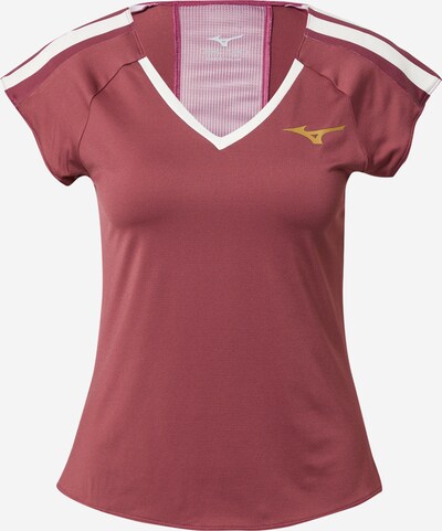 MIZUNO T-shirt fonctionnel en rouge foncé / blanc, Vue avec produit