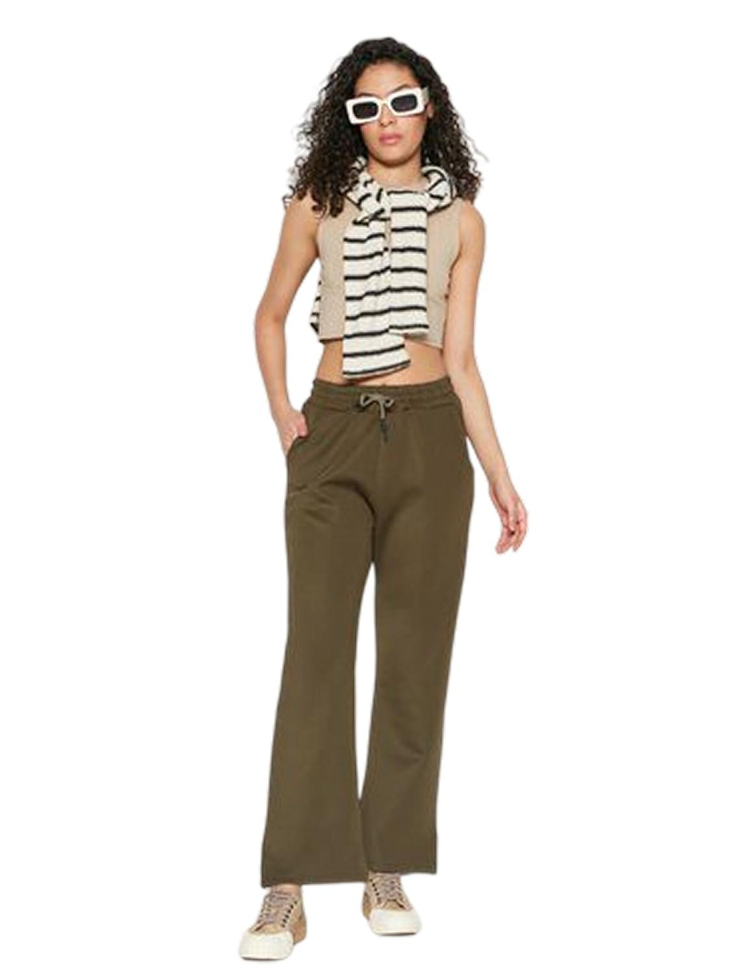 C&City Broek in Groen: voorkant