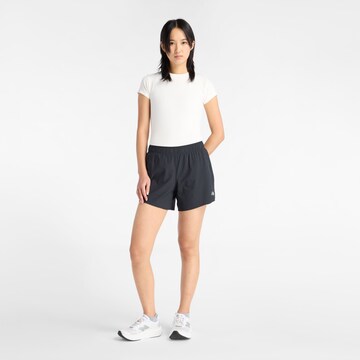 new balance Top 'Ribbed Fitted T-Shirt' in Wit