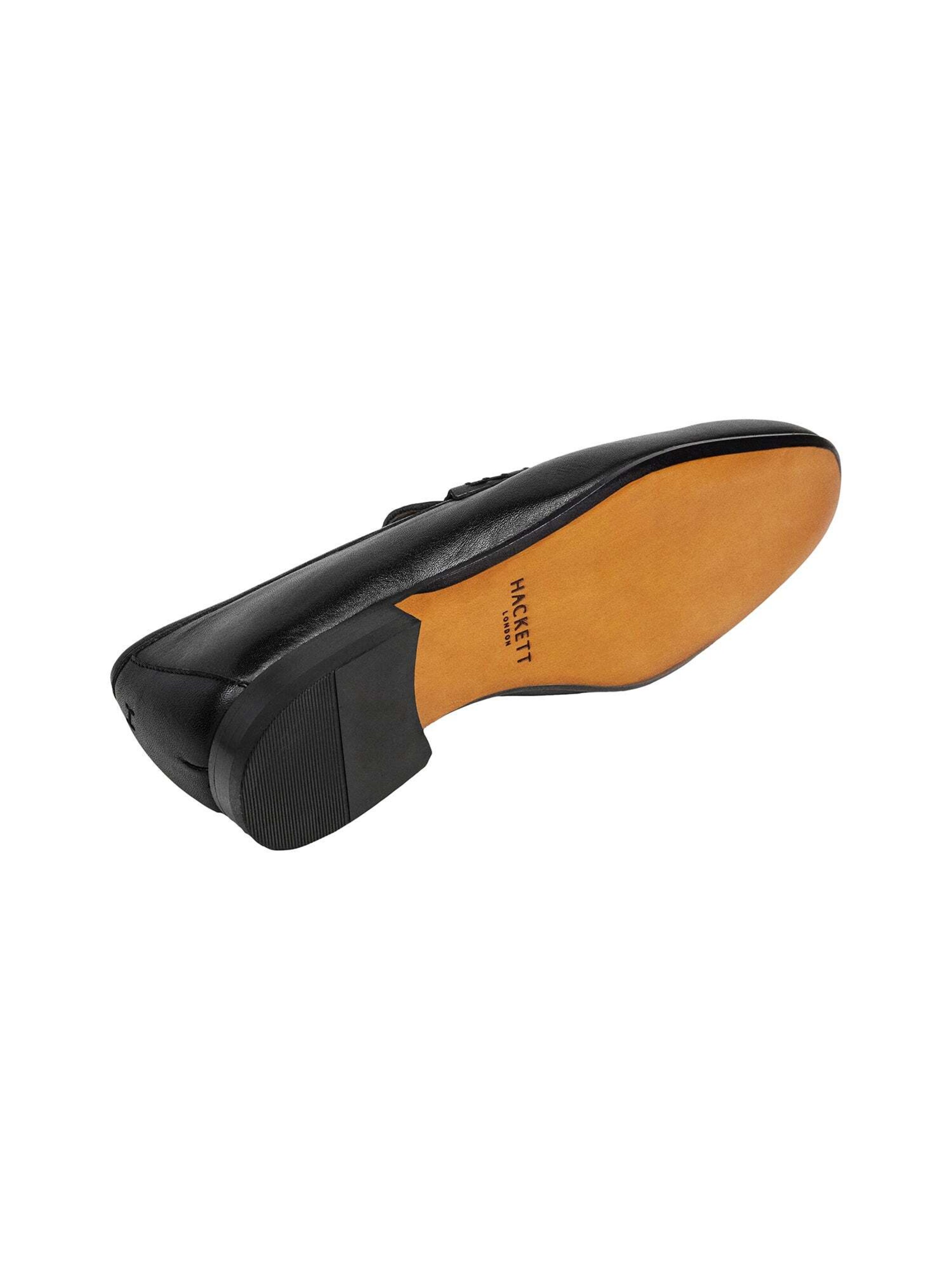Hackett London Slipper 'Regal Saddle' in Schwarz