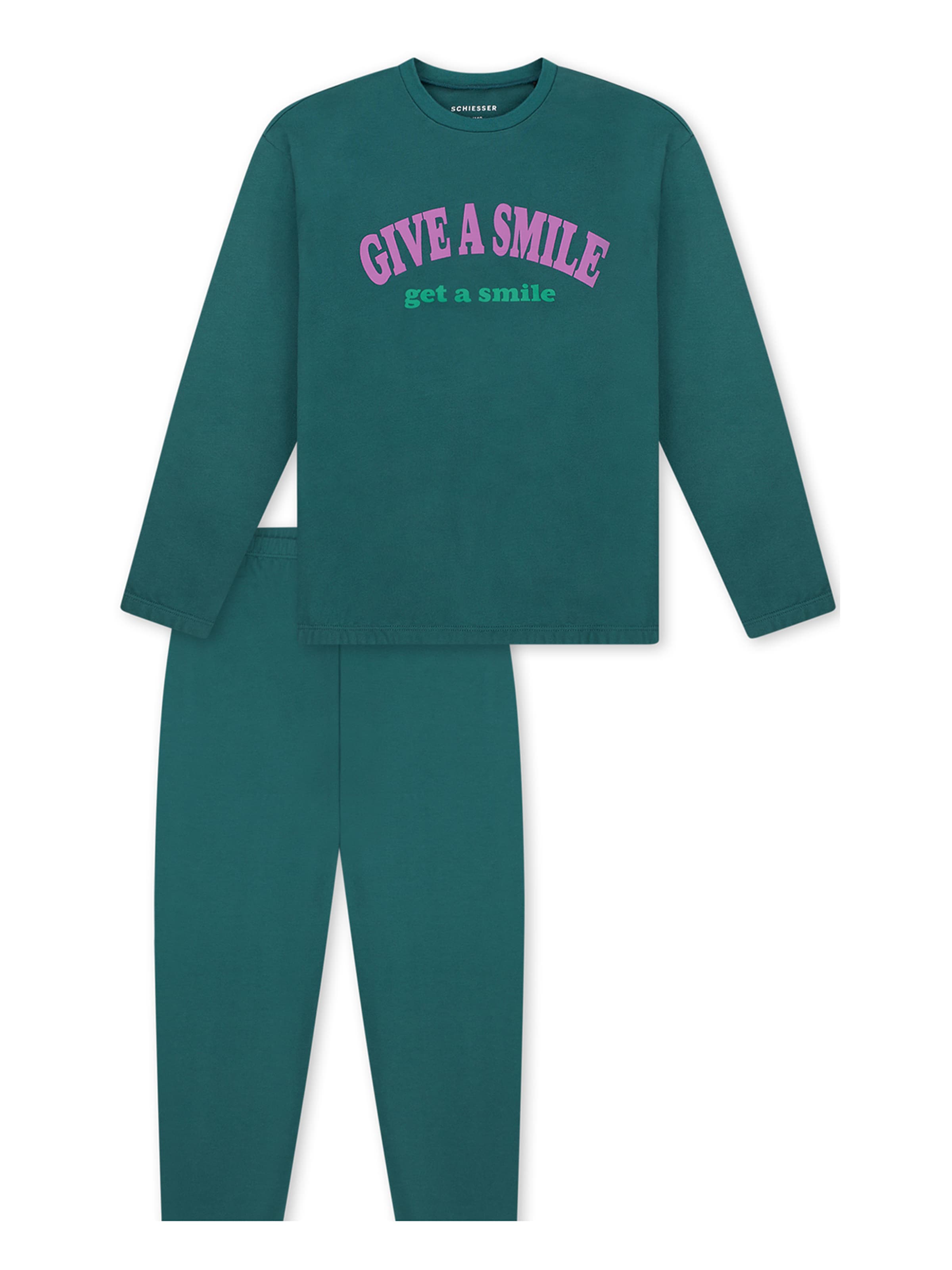 Pyjama ' Nightwear ' SCHIESSER en vert : devant