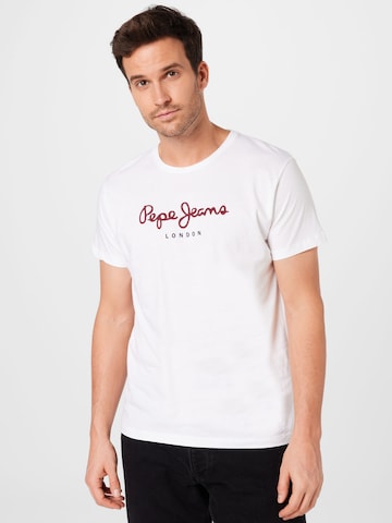 T-Shirt 'Eggo' Pepe Jeans en blanc : devant