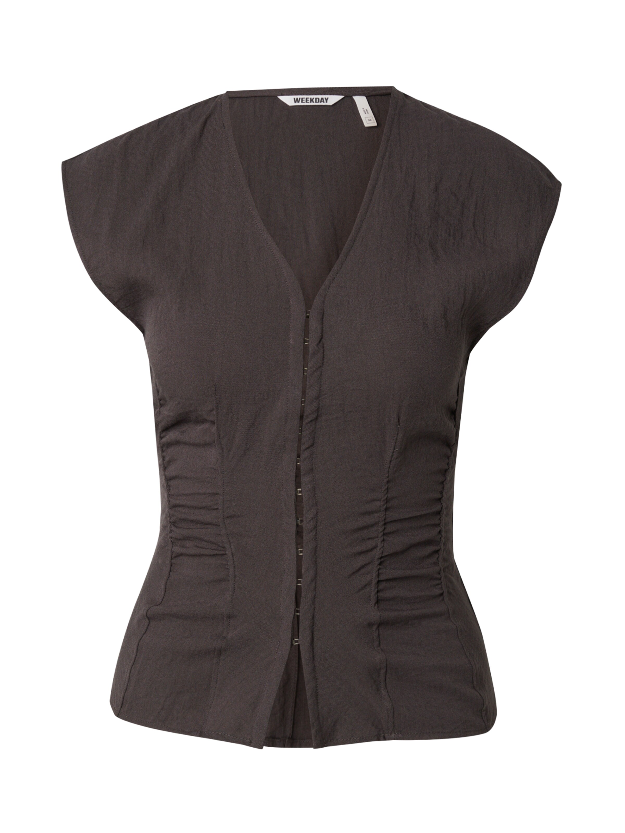 WEEKDAY Blouse &#x27;Alec&#x27; in Grijs: voorkant