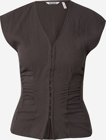 WEEKDAY Bluzka 'Alec' w kolorze szary: przód