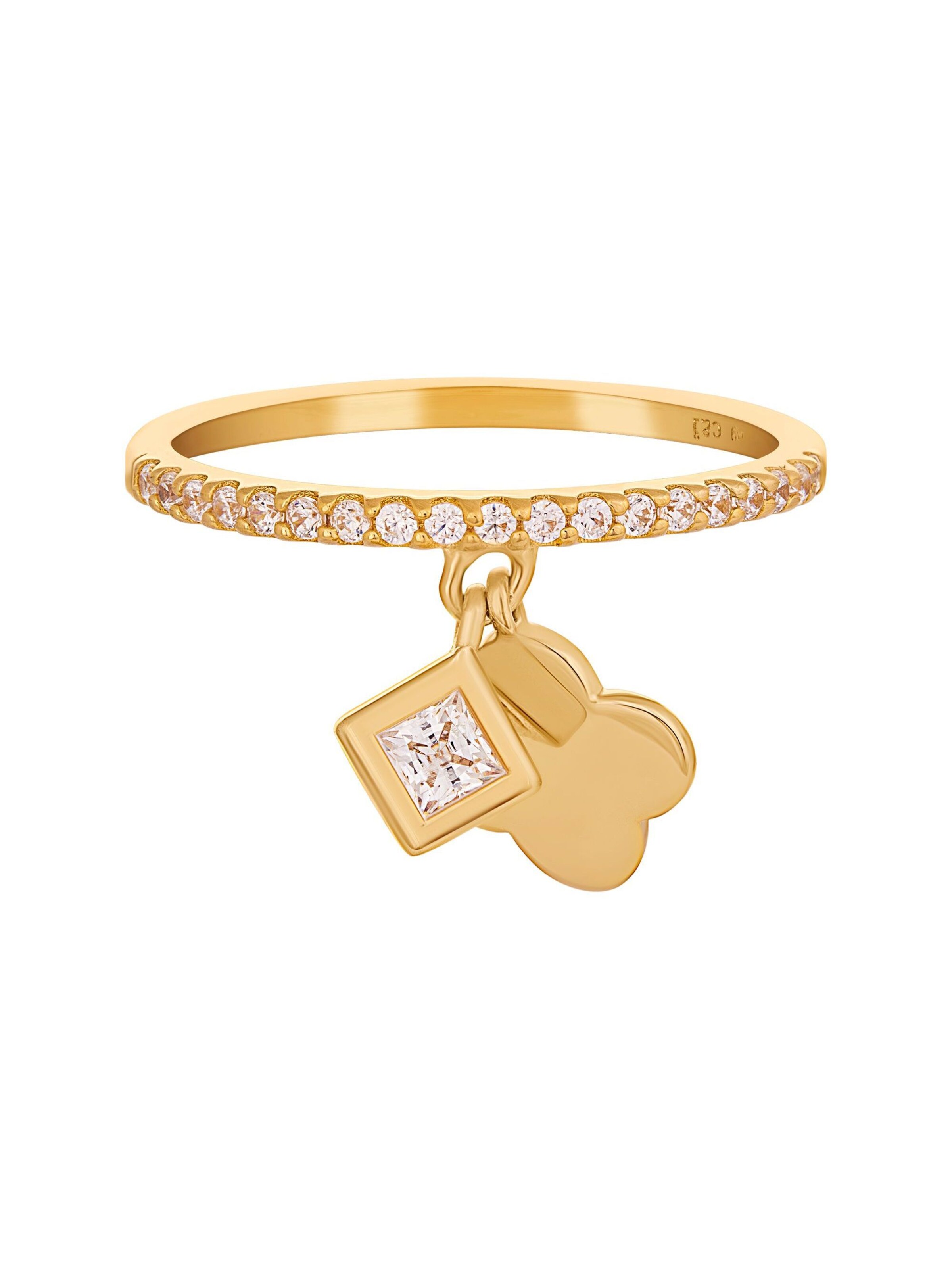 Bague caï en jaune : devant