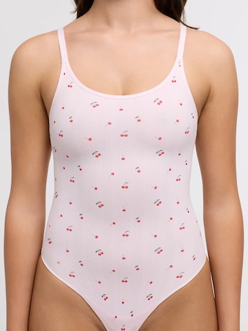 cfab - Body moldeador 'Jacquard Shapewear with String' en rosa
