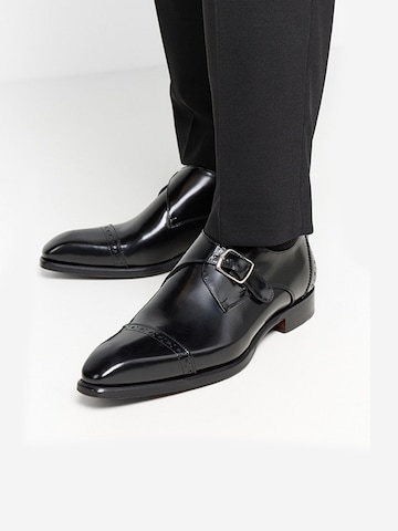 Jerelyn Creado Slip-ons 'Ugo Men's Single Monk' in Black: front