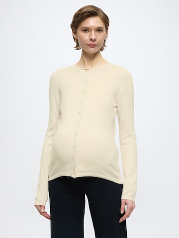 Geacă tricotată 'OLMLOYAL' de la Only Maternity pe bej: față