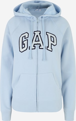 Gap Tall - Sudadera con cremallera 'HERITAGE' en azul: frente