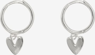 Fräulein Wunder Kolczyki 'Creolen Herzen Sterling Silber' w kolorze srebrny: przód