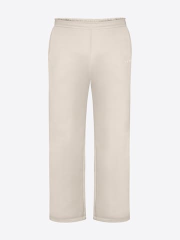 TATES Wide leg Workout Pants in Beige: front