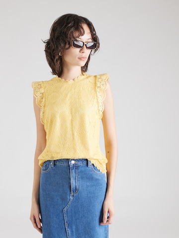 Camicia da donna 'Olline' di PIECES in giallo: frontale