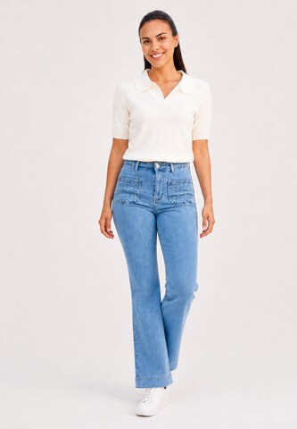 Coupe slim Jean Elara en bleu
