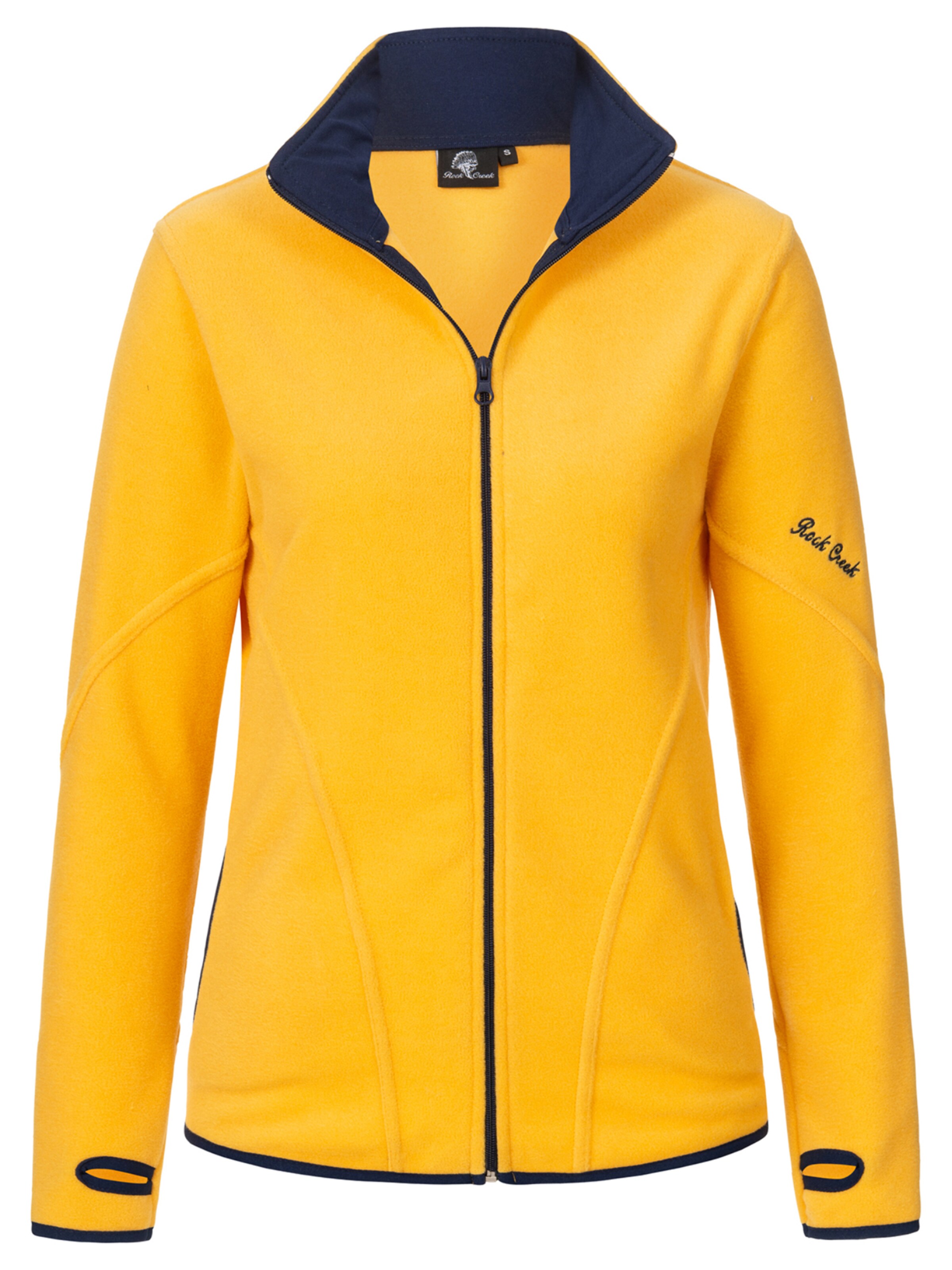 Rock Creek Fleecejacke in Gelb: Vorderseite