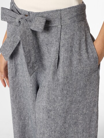 Franco Callegari Wide leg Pleat-Front Pants in Grey