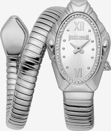 Just Cavalli Analoguhr in Silber: Vorderseite