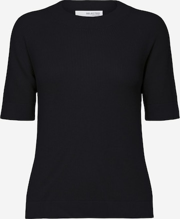 Selected Femme Petite Shirt 'SLFELINA' in Zwart: voorkant