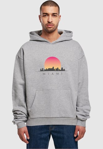 Merchcode Sweatshirt 'Miami' in Grau: predná strana
